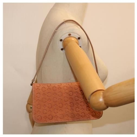 CELINE Vintage Macadam Suede Shoulder Bag Salmon Pink - Picture 6 of 16